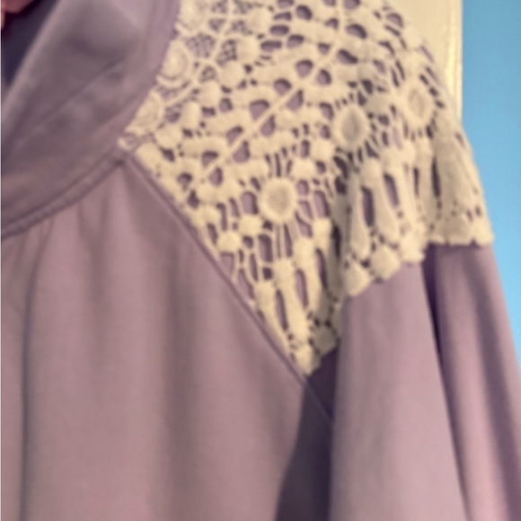 LILLY PULITZER SzXL SKIPPER POPOVER LONG SLEEVE ZIP TOP LILAC VERBENA - Picture 3 of 4